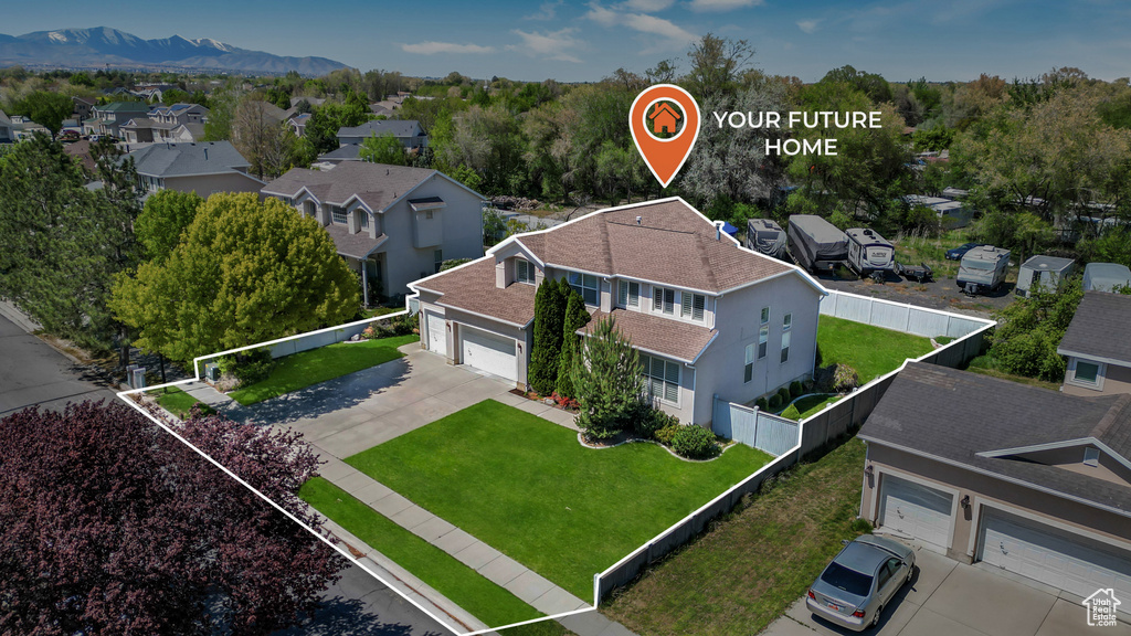 Bird's eye view featuring a residential view