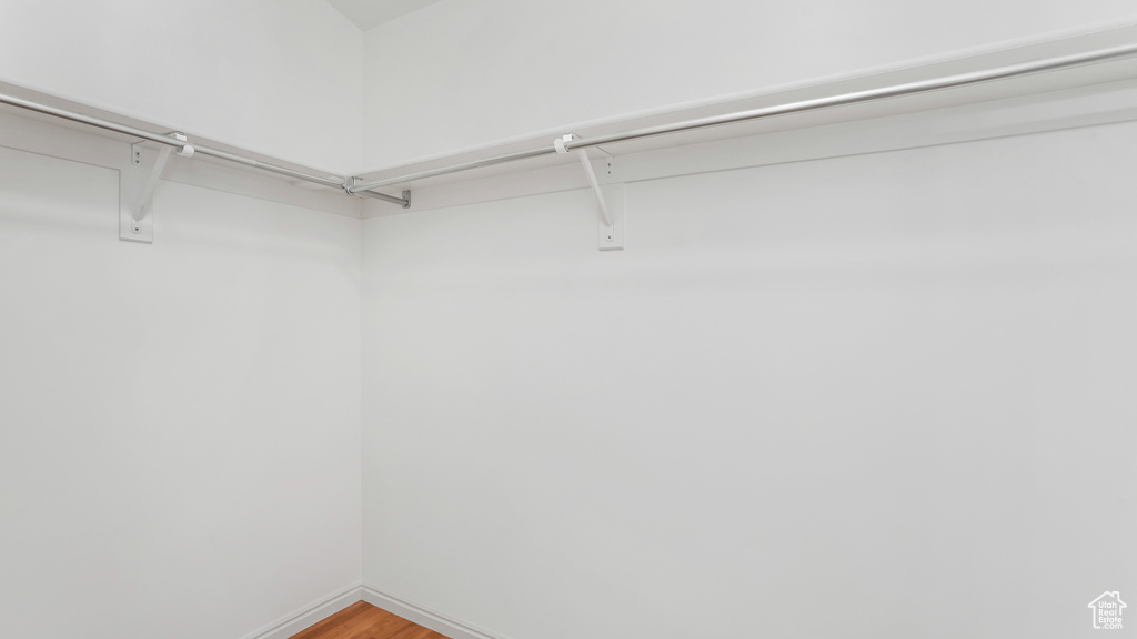 Spacious closet with light wood finished floors
