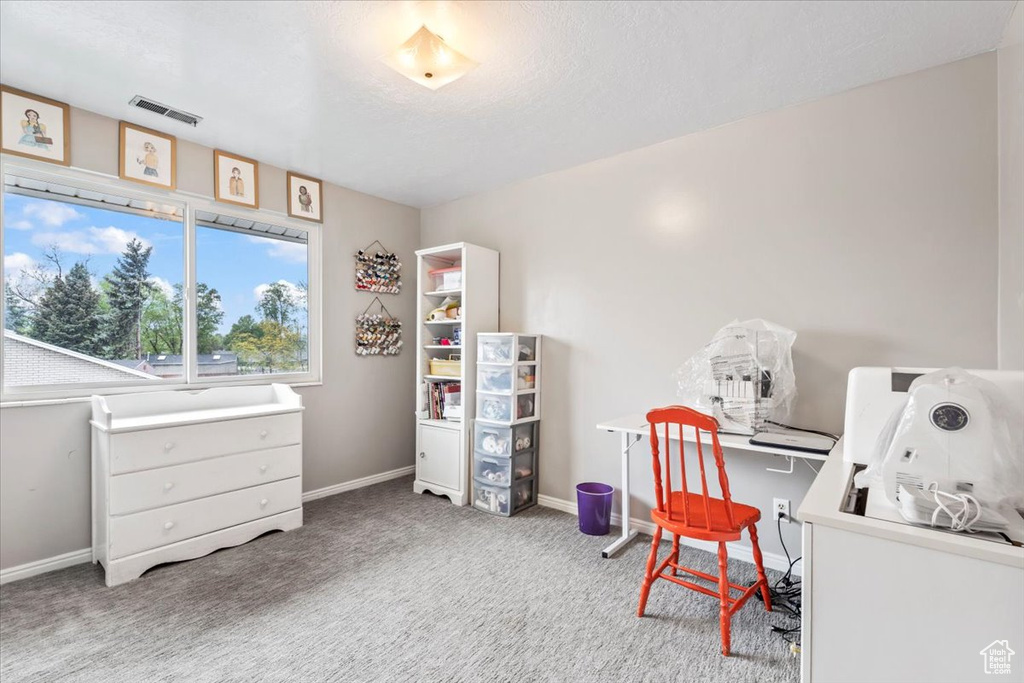 Interior space with baseboards and visible vents