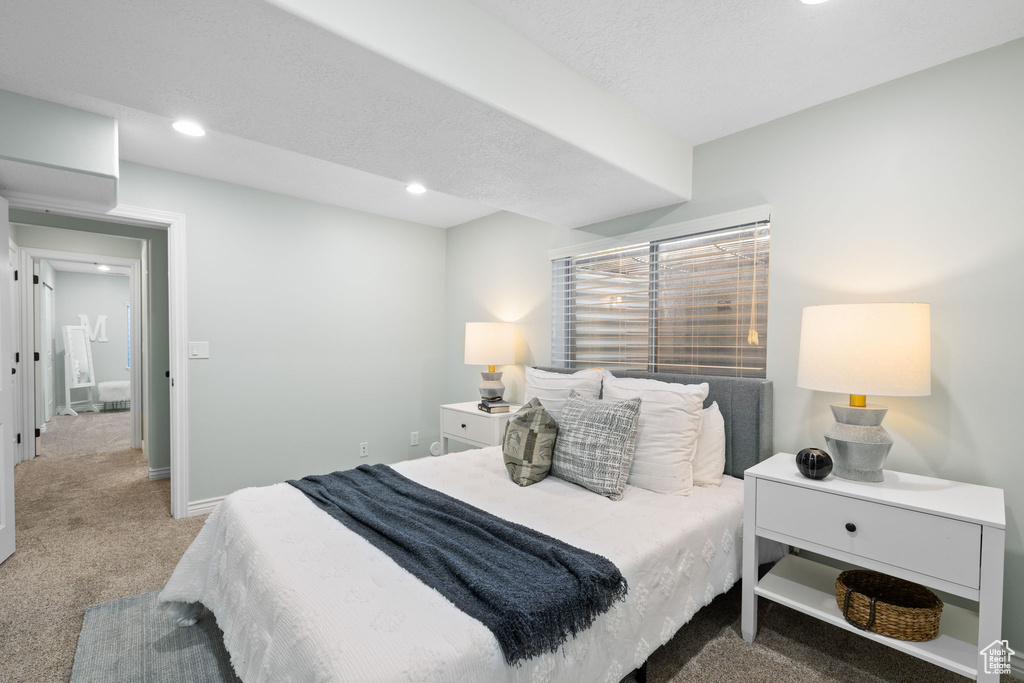 Bedroom featuring carpet floors and recessed lighting