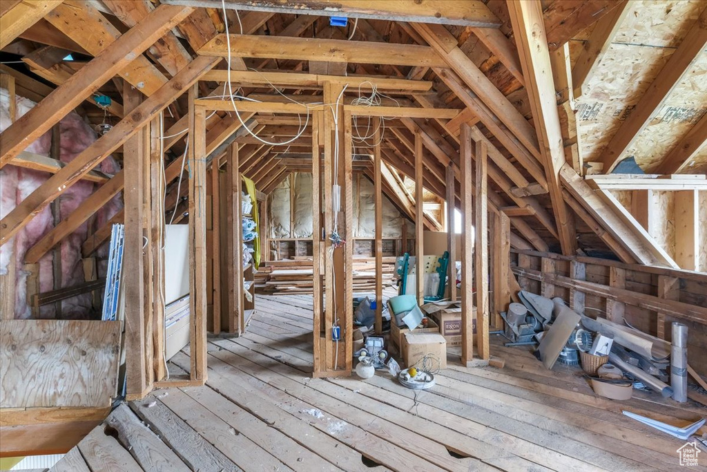 View of unfinished attic