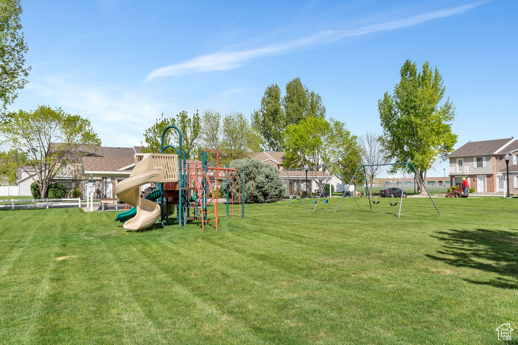 View of yard with playground community