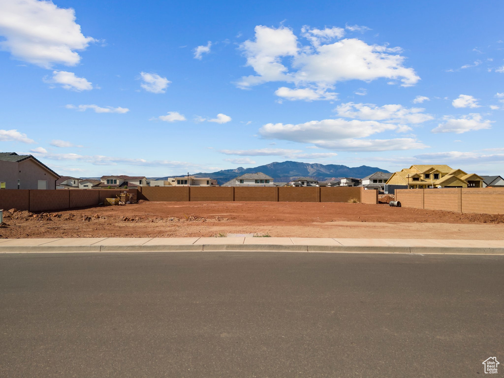 Mountain view featuring a residential view