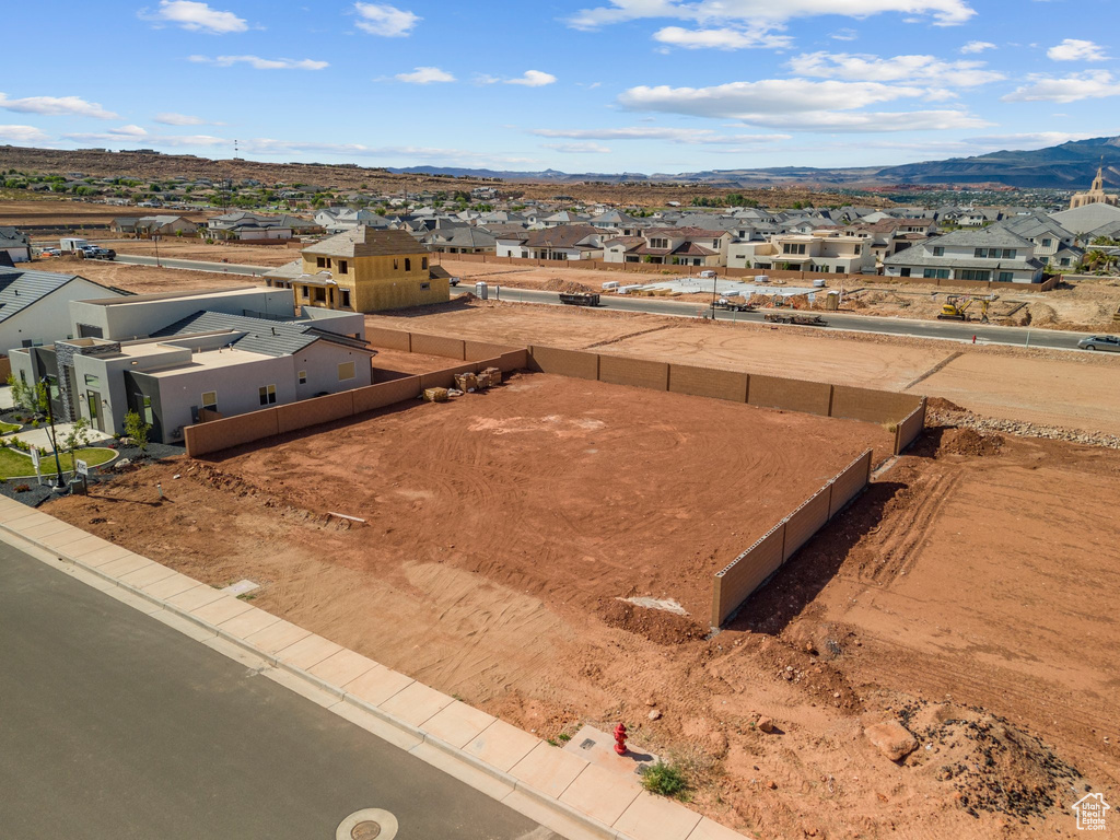 Bird\'s eye view featuring a mountain view and a residential view