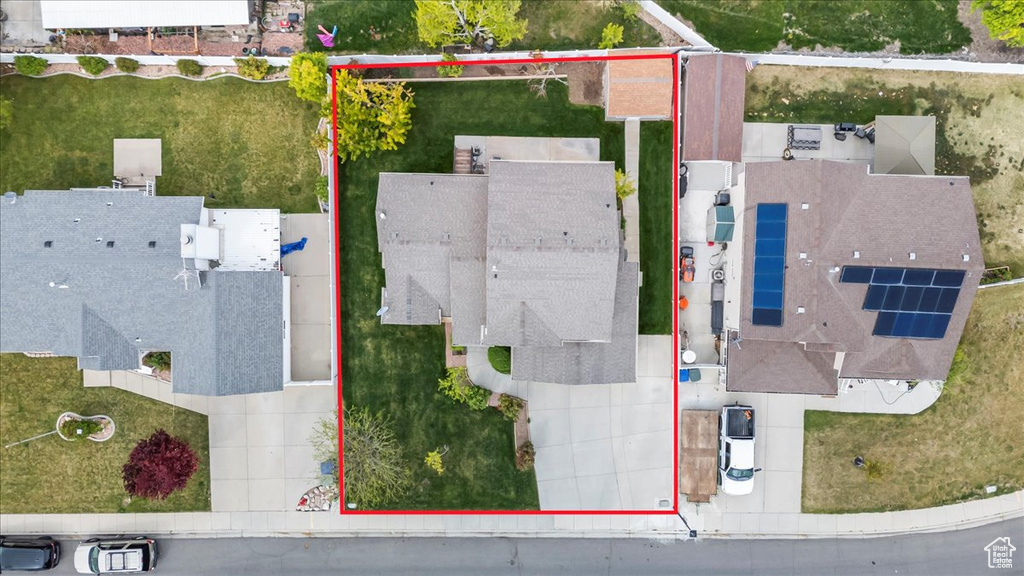 Birds eye view of property