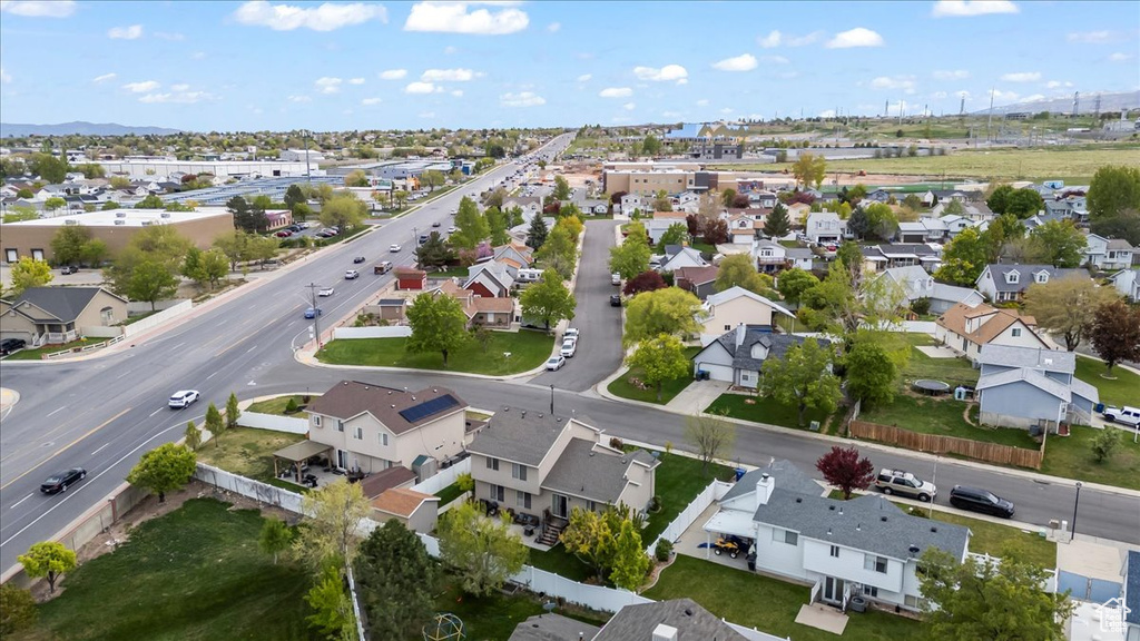 Aerial view with a residential view