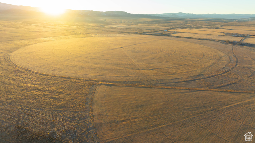 Drone / aerial view with a mountain view