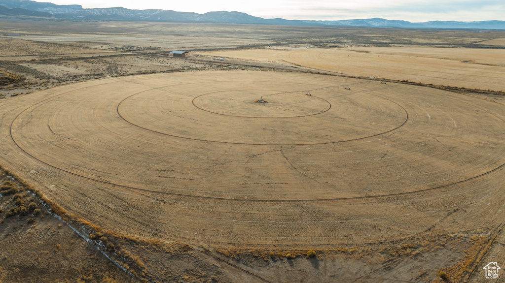Aerial view with a rural view and a mountain view