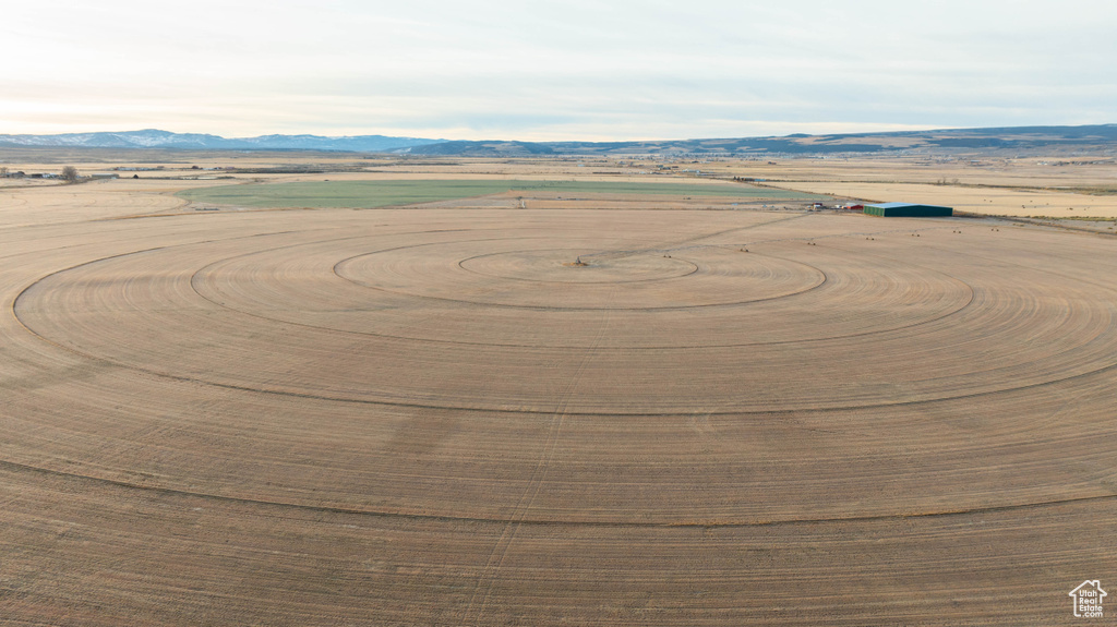 Aerial view featuring a mountain view