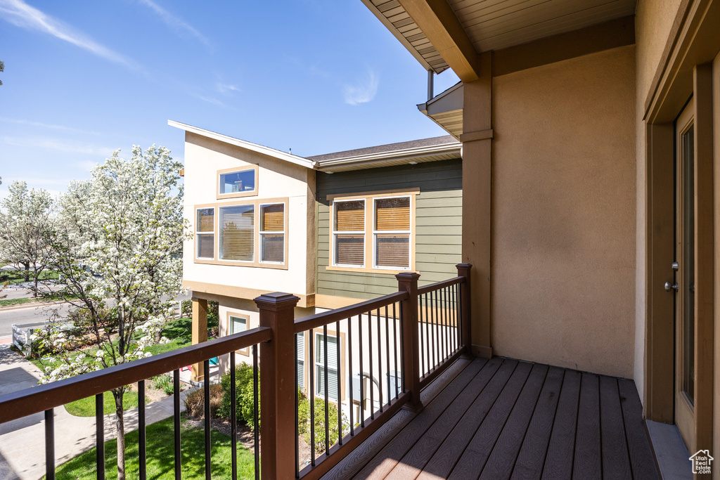 View of wooden deck