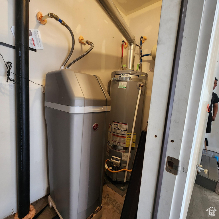 Utility room with water heater
