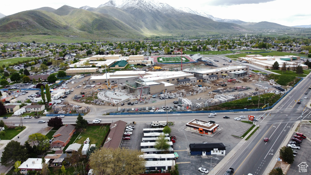 Bird's eye view featuring a mountain view
