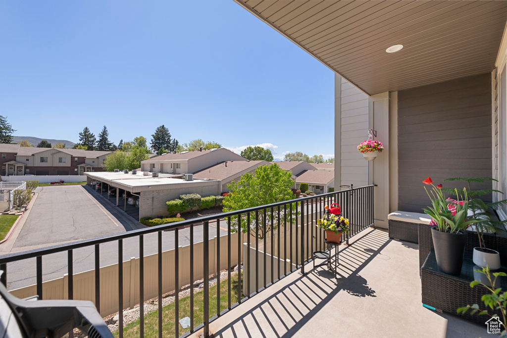 Balcony with a residential view