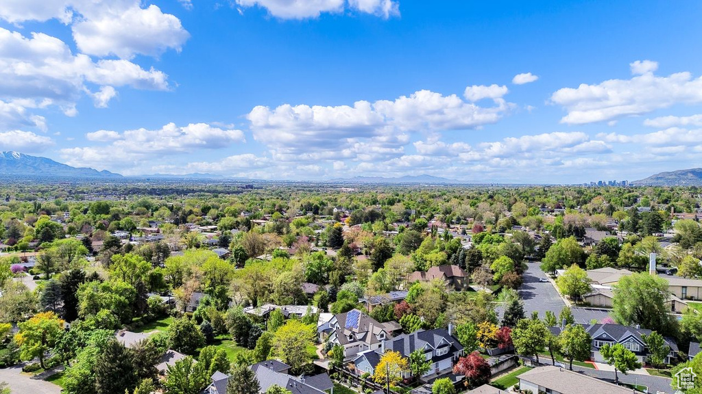 Bird\\\'s eye view featuring a mountain view and a residential view