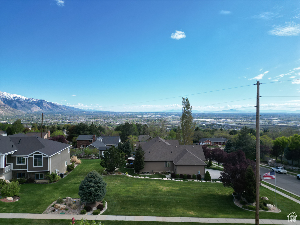 View of mountain feature with a residential view