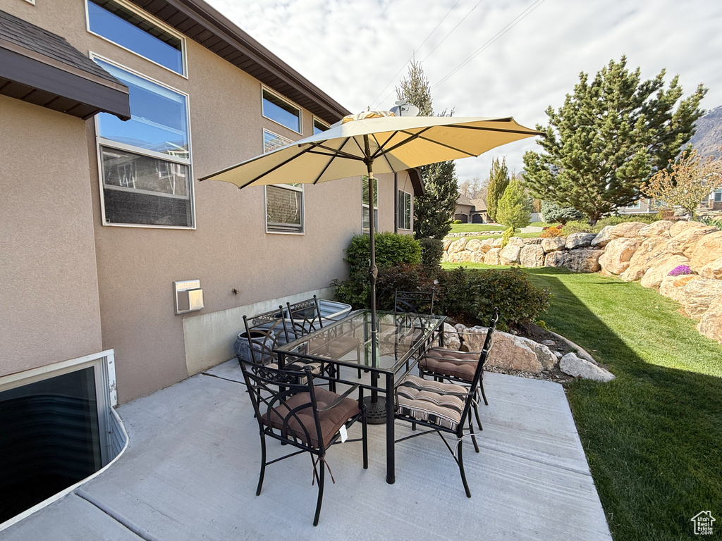 View of patio / terrace featuring outdoor dining space