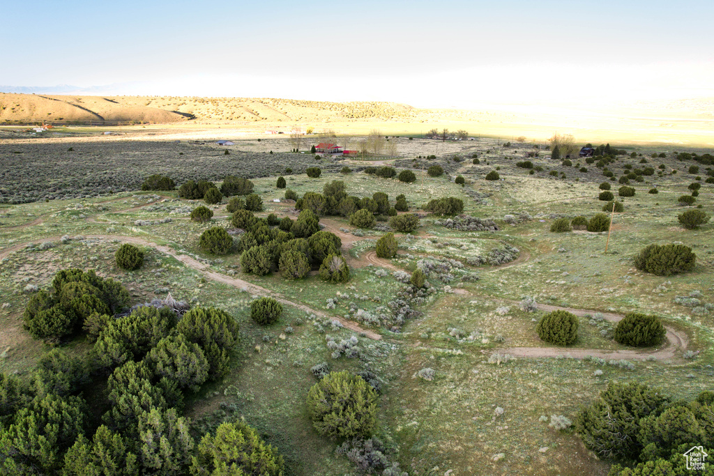 Aerial view featuring a rural view