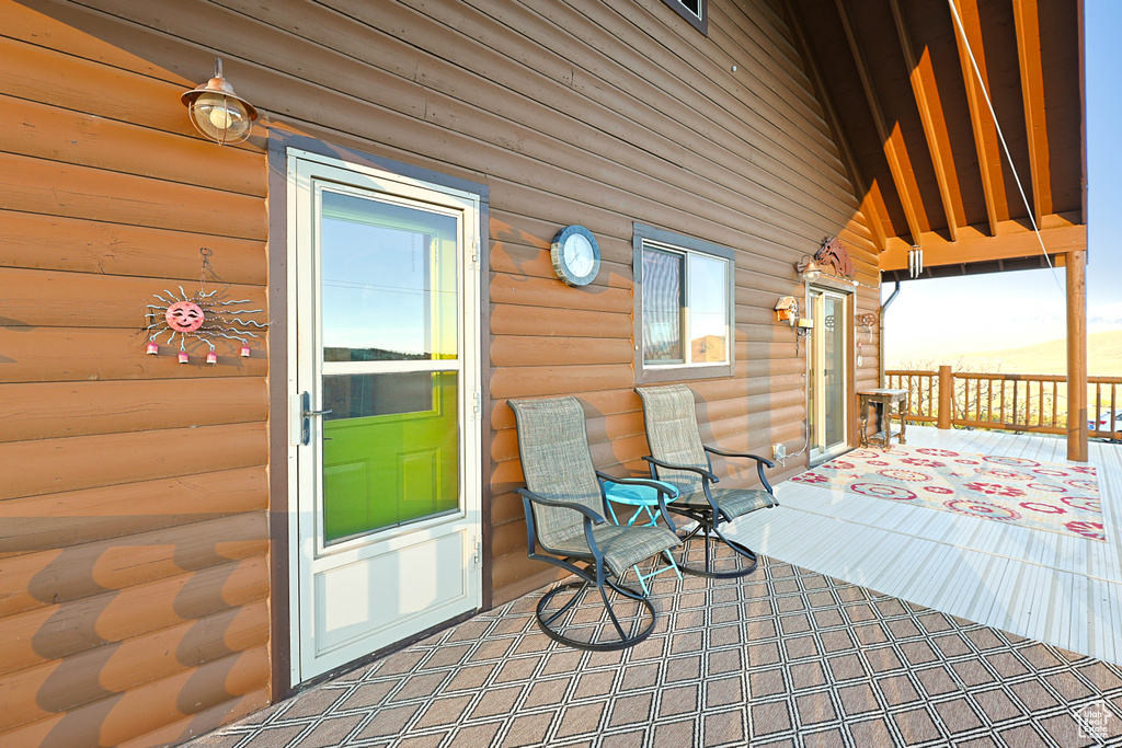 Exterior space featuring a porch