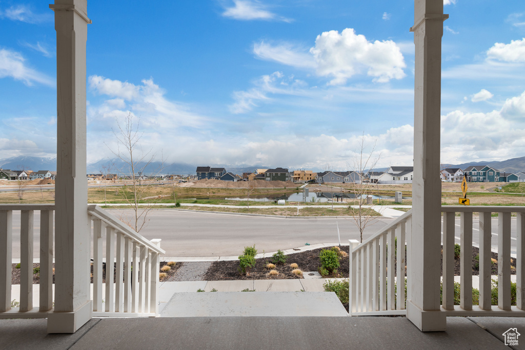 Balcony featuring a residential view
