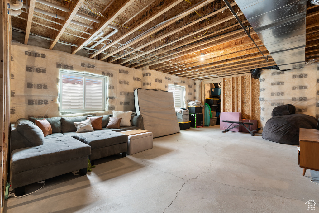 Below grade area with a wealth of natural light
