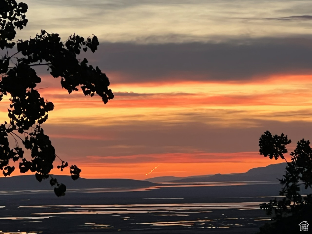 Water view featuring a mountainous background