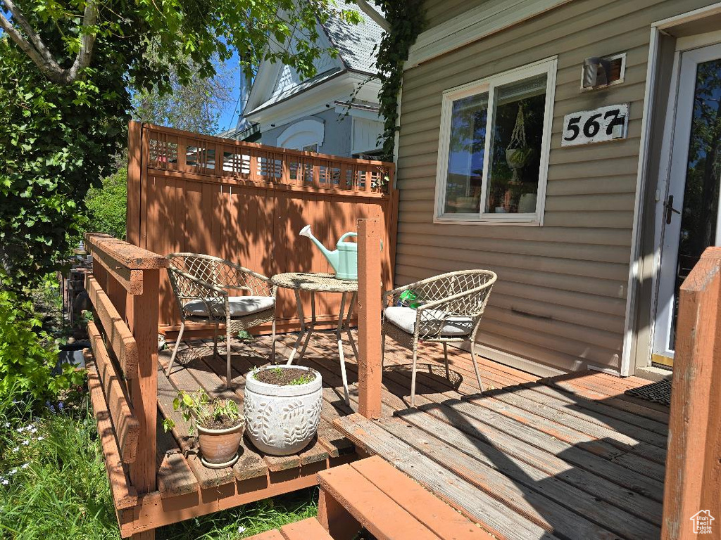 View of deck