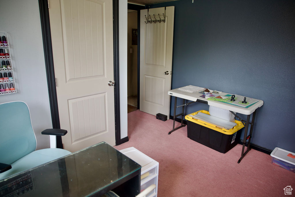 Interior space featuring carpet