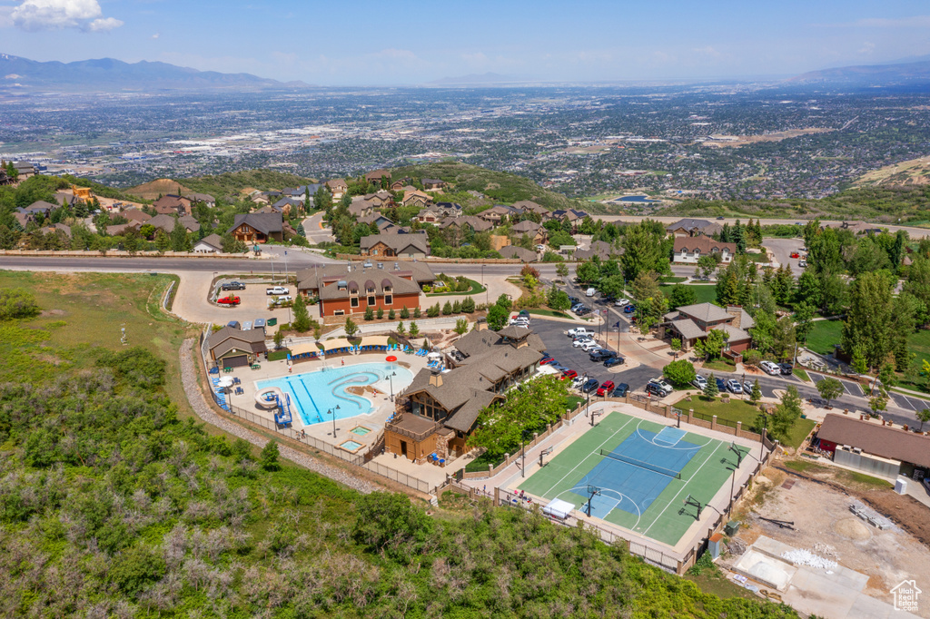Bird\'s eye view featuring a mountain view and a residential view