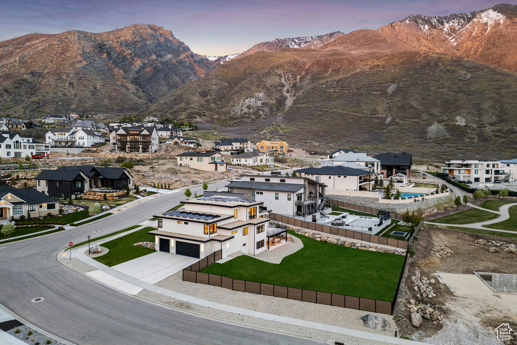 Mountain view featuring a residential view