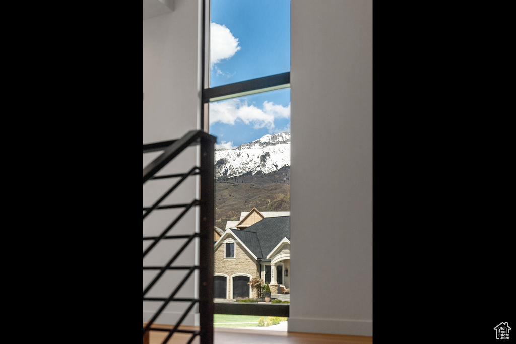 Room details with a mountain view
