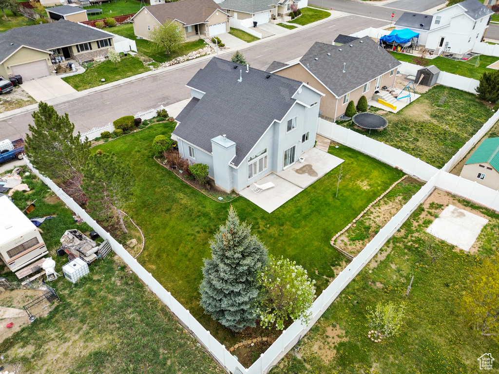 Drone / aerial view with a residential view