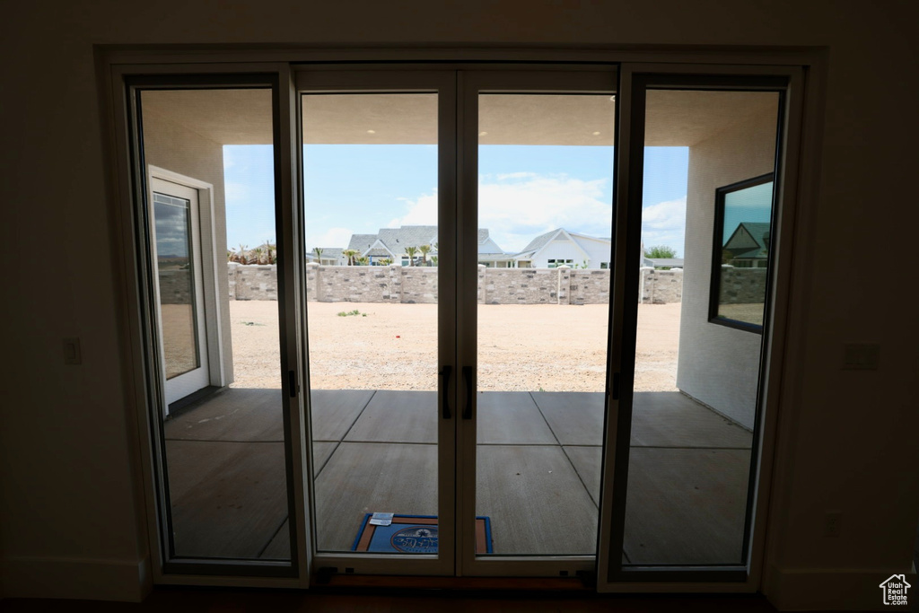 View of doorway to outside