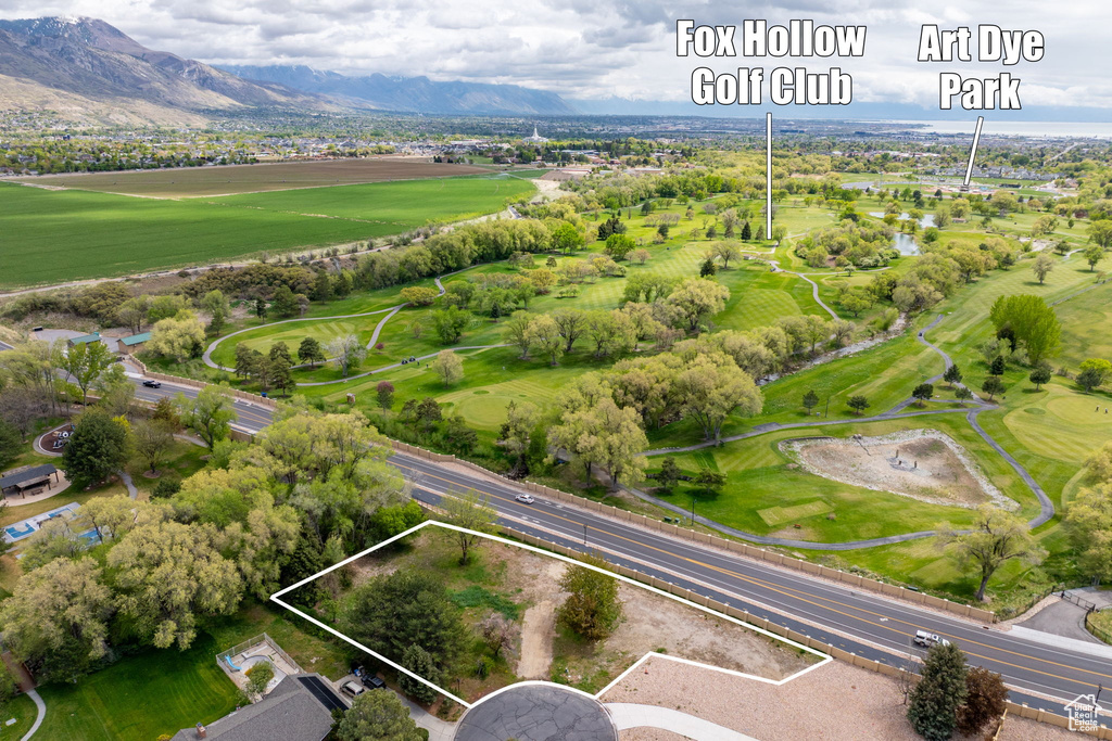 Bird\\\'s eye view featuring a mountain view and golf course view