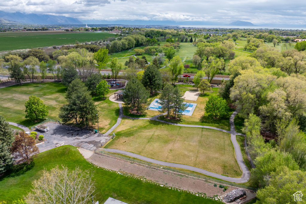 Aerial view featuring a rural view