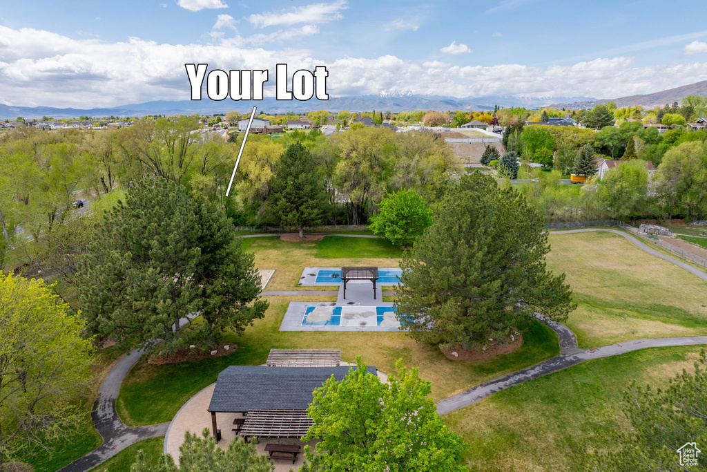 Birds eye view of property