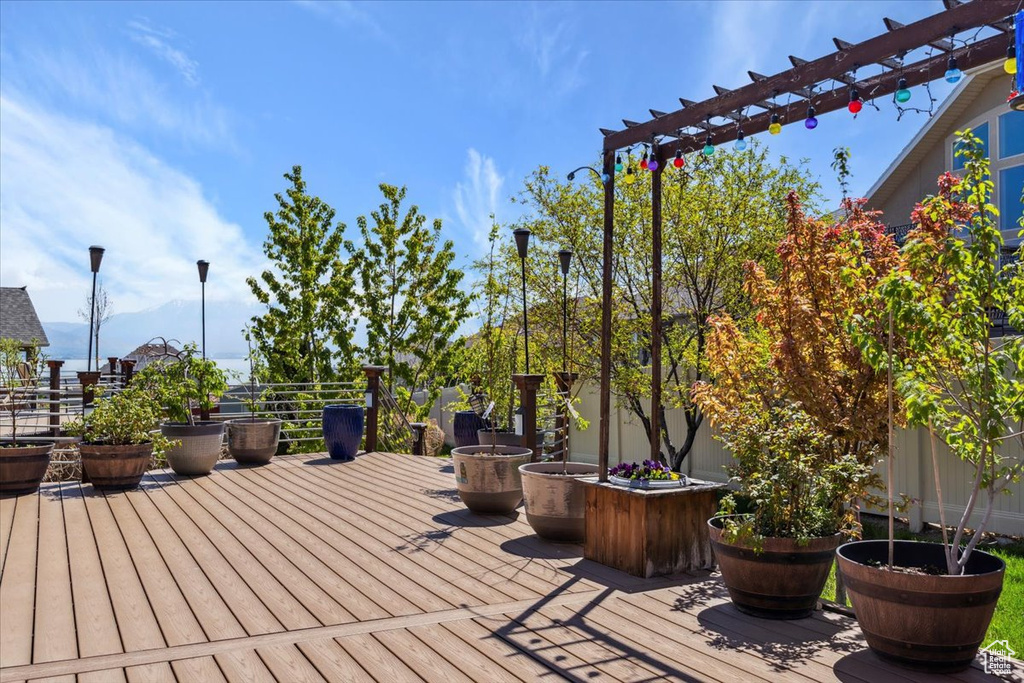 View of wooden terrace