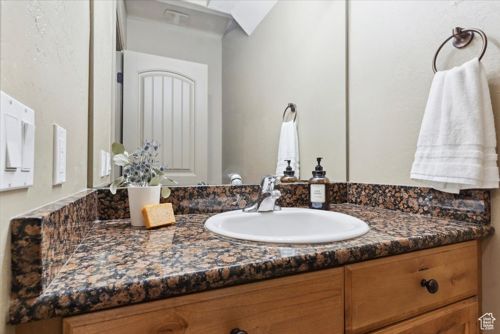 Bathroom featuring vanity