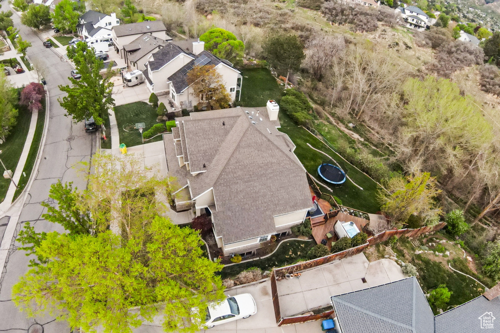 Drone / aerial view with a residential view