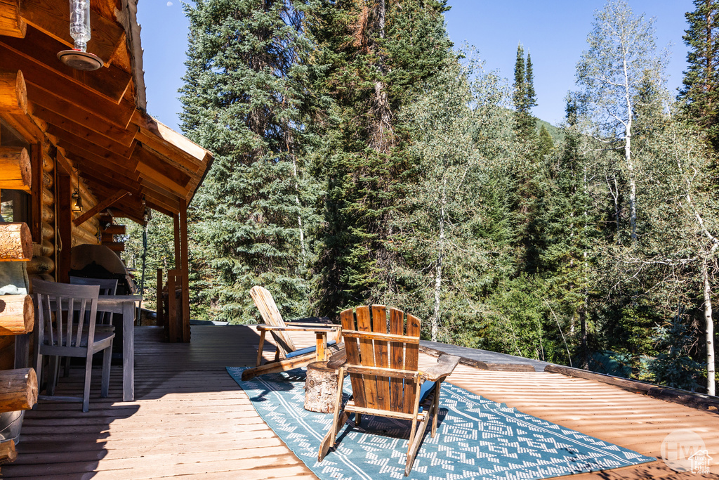 Deck with a forest view