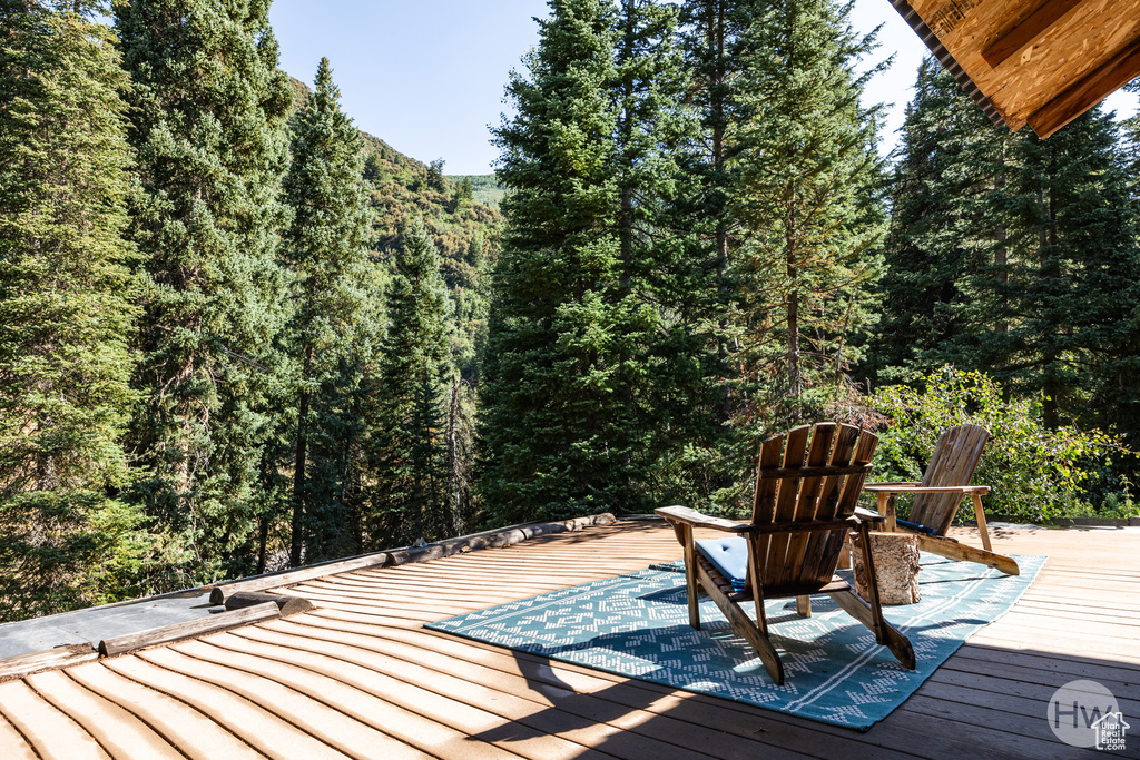 Deck with a forest view