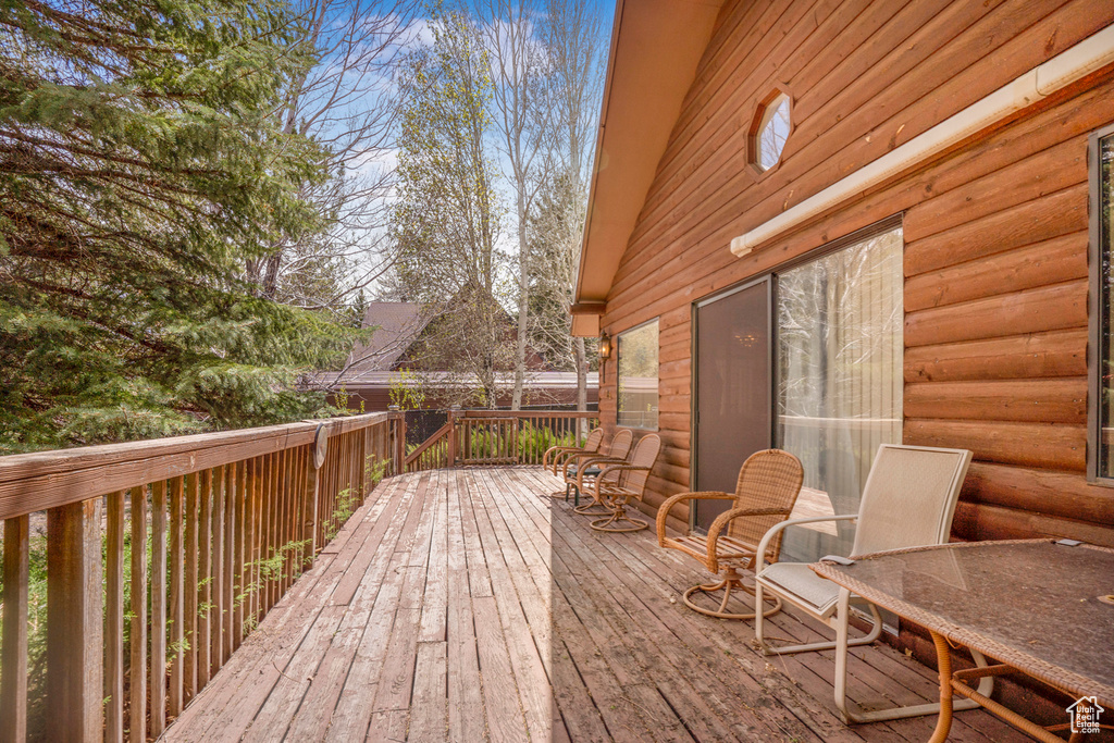 View of wooden terrace