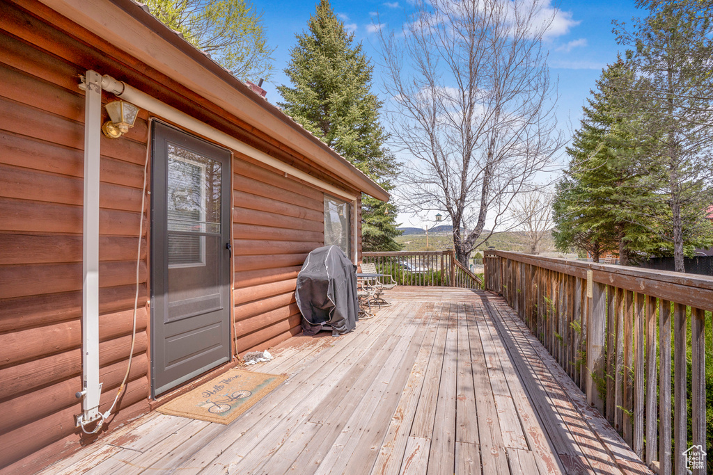 View of wooden terrace