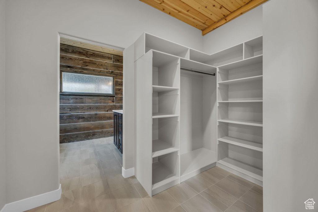 View of walk in closet