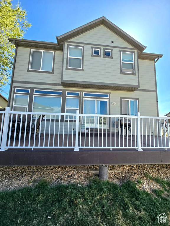 View of rear view of property