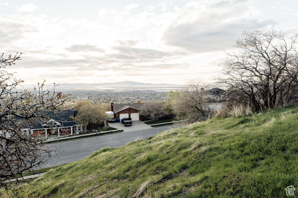 View of street featuring a mountain view
