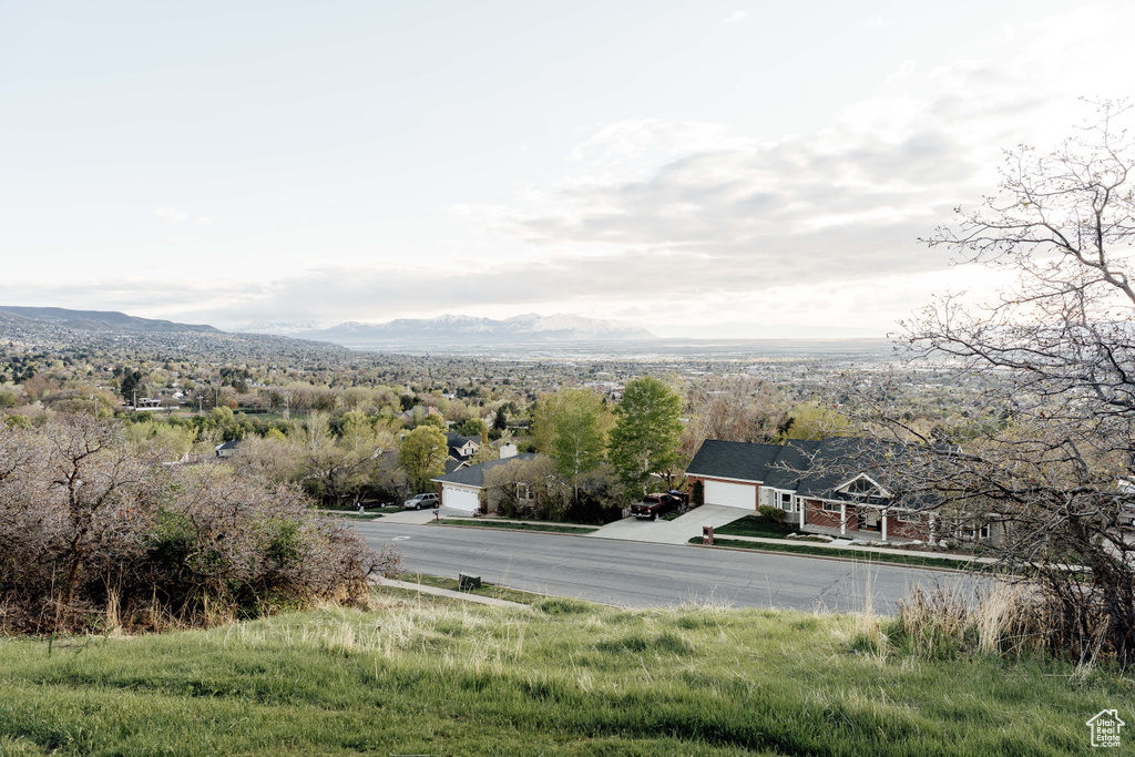 Exterior space with a mountain view