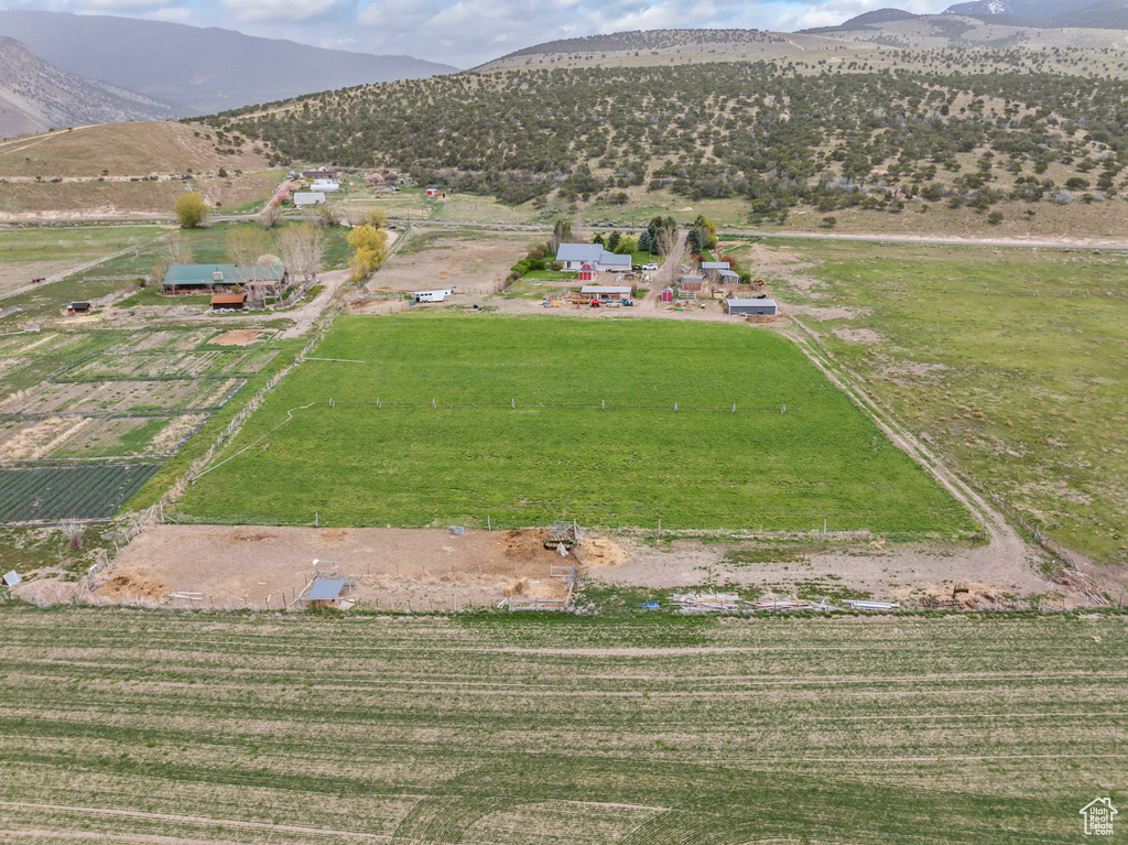 Bird\'s eye view with a mountain view and a rural view