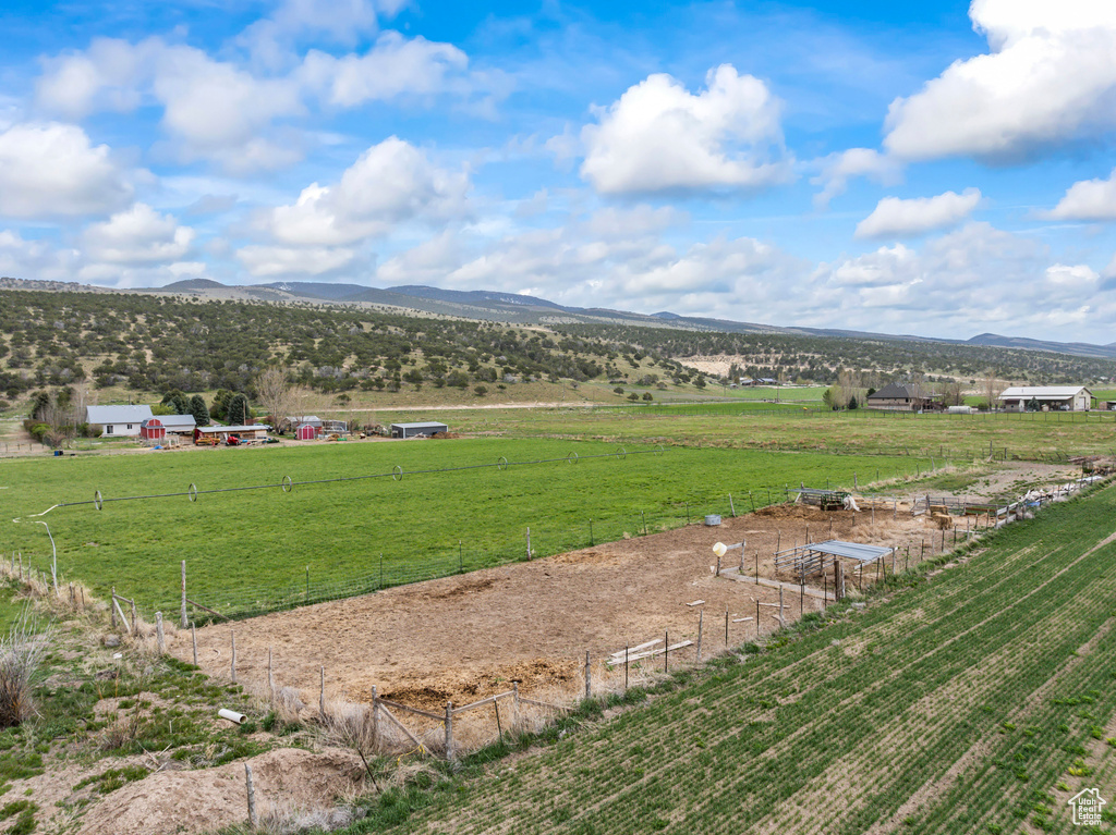 Mountain view with a rural view