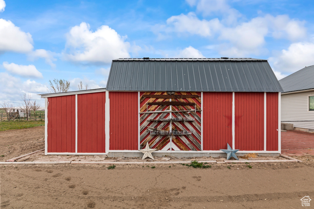 View of pole building