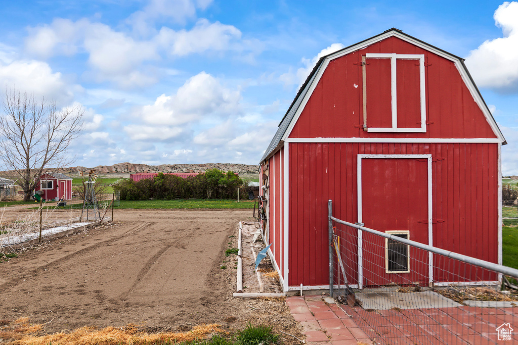 View of barn